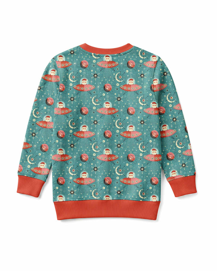 Atomic Santas in Space Bamboo Crewneck Sweatshirt