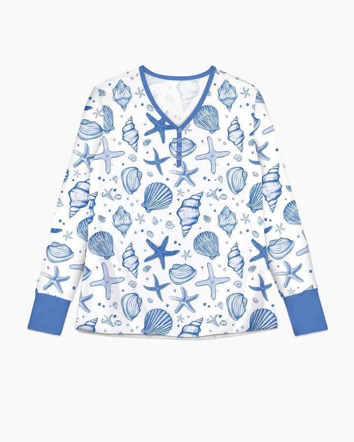 Coastal Charm Family Matching Bamboo Women Pajama Set