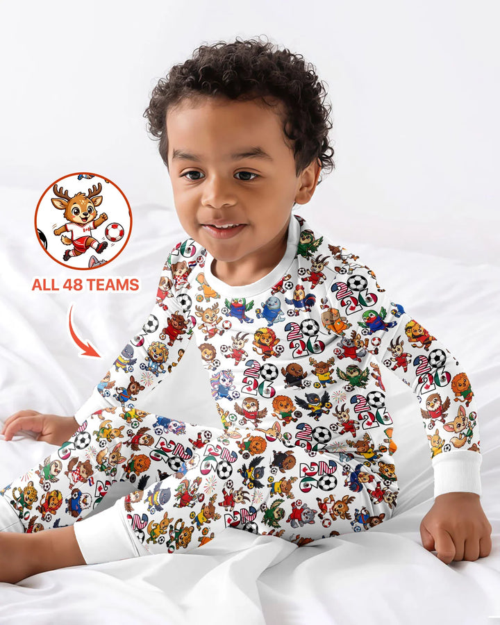 Conjunto de pijama de dos piezas de bambú de manga larga