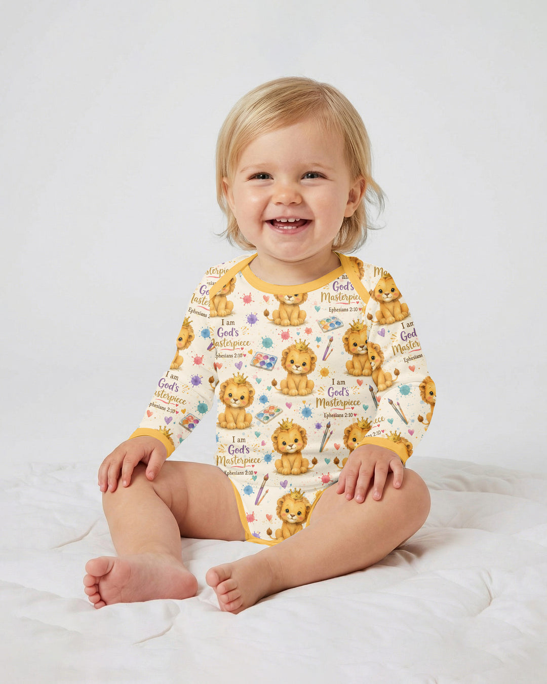 Gerippte Babykleidung mit individuellem Foto - Weich &amp; Skizzenhaft