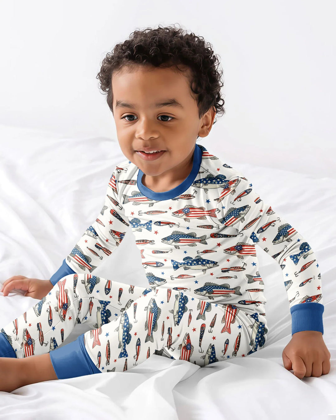 Conjunto de pijama de dos piezas de bambú de manga larga
