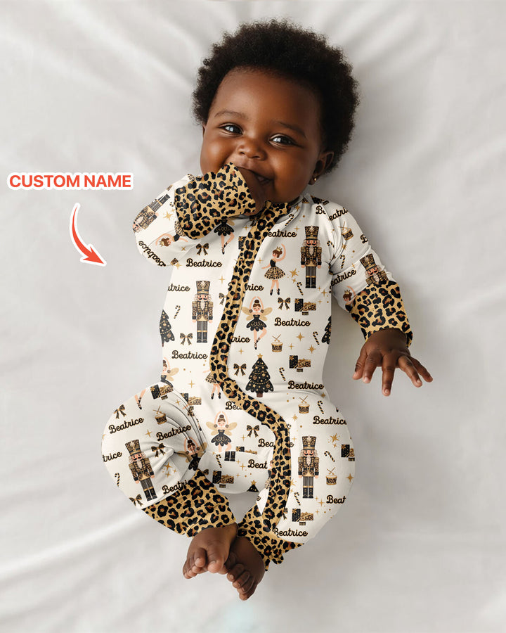 Custom Name Leopard Nutcracker Era Bamboo Convertible Zippy