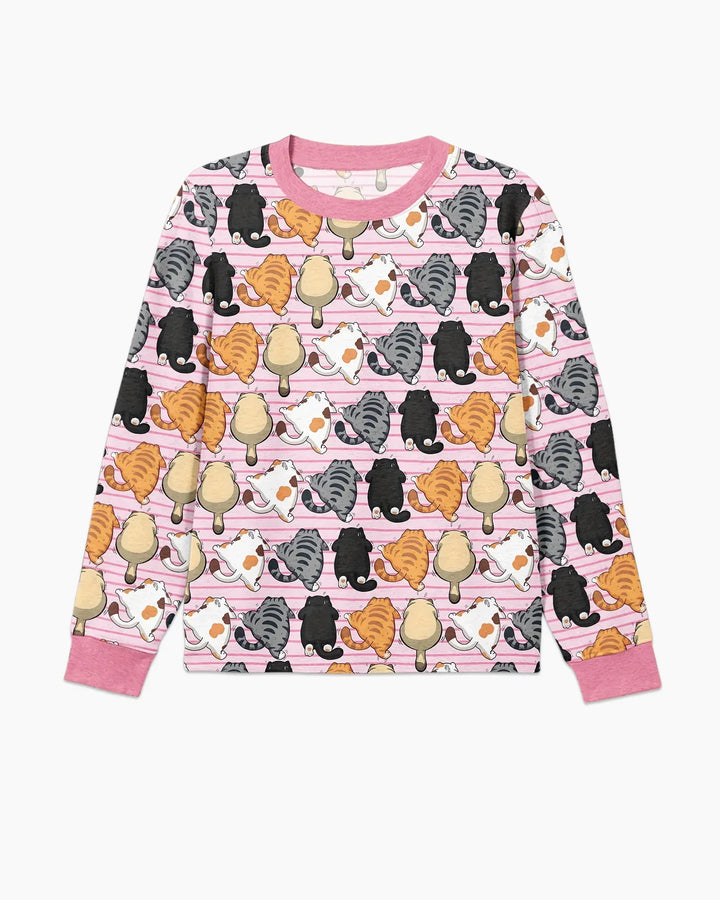 Funny Cat Butts Club Family Matching Bamboo Men's Pajama Set