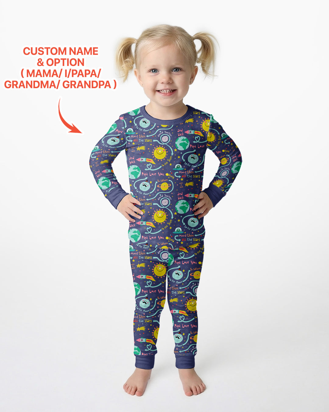 Conjunto de pijama de dos piezas de bambú con mangas largas, plantilla PERSONALIZADA