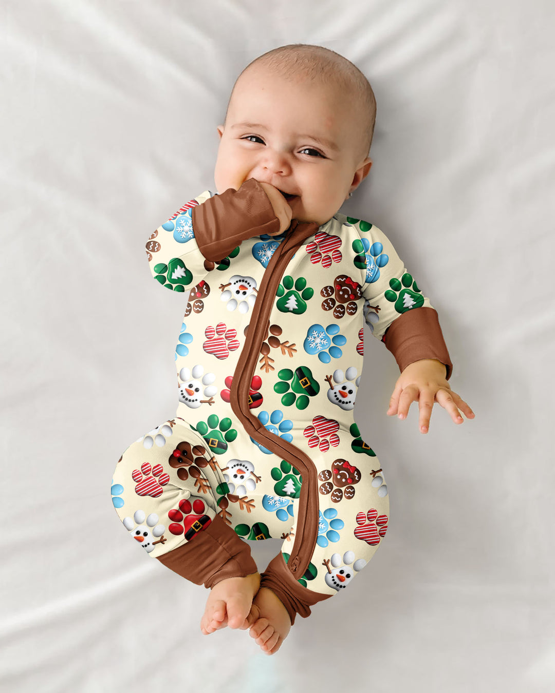 Santa Puppies Paw Bamboo Convertible Zippy