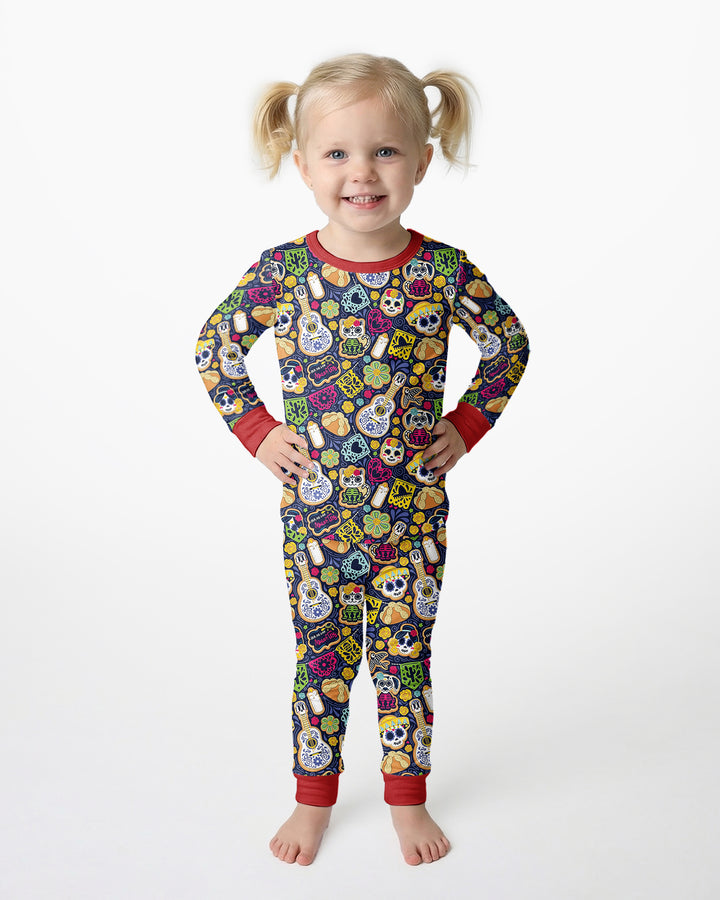 Cookie De Los Muertos Bamboo Two Piece Long Sleeve Pajama Set