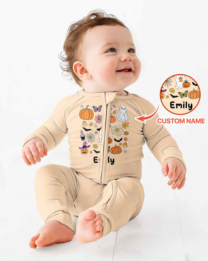 Personalized Retro Halloween Bamboo Convertible Zippy