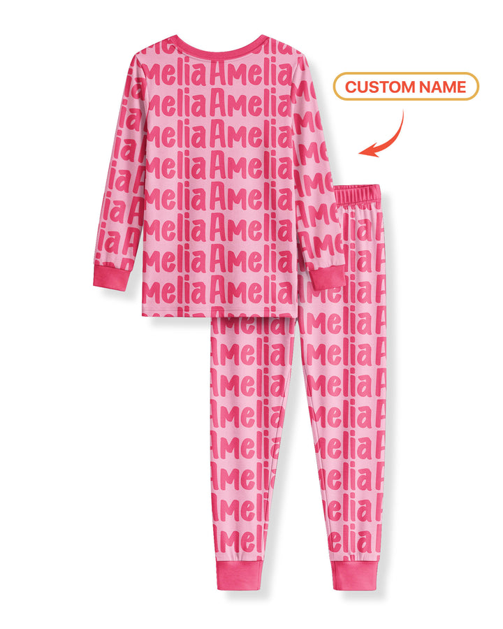Little Letters Bamboo Two Piece Long Sleeve Pajama Set Bamboo Two Piece Long Sleeve Pajama Set