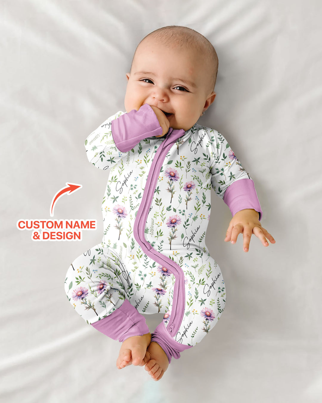 Birth Month Flower Bamboo Convertible Zippy