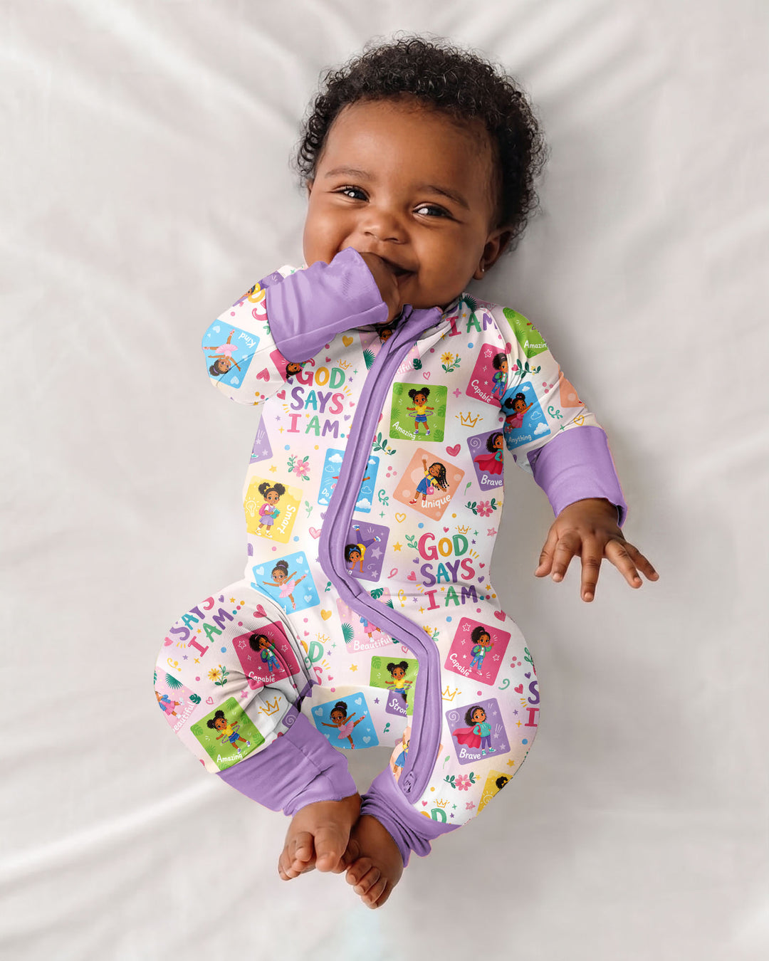 God Says I Am Black Girl Bamboo Convertible Zippy