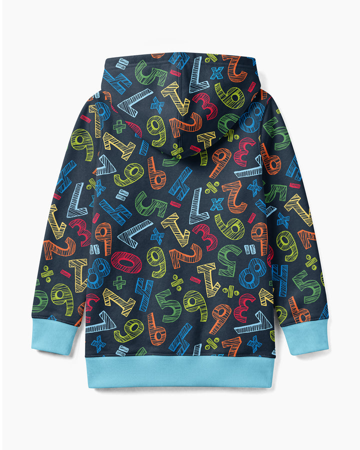 Sudadera con cremallera de bambú con el alfabeto hebreo