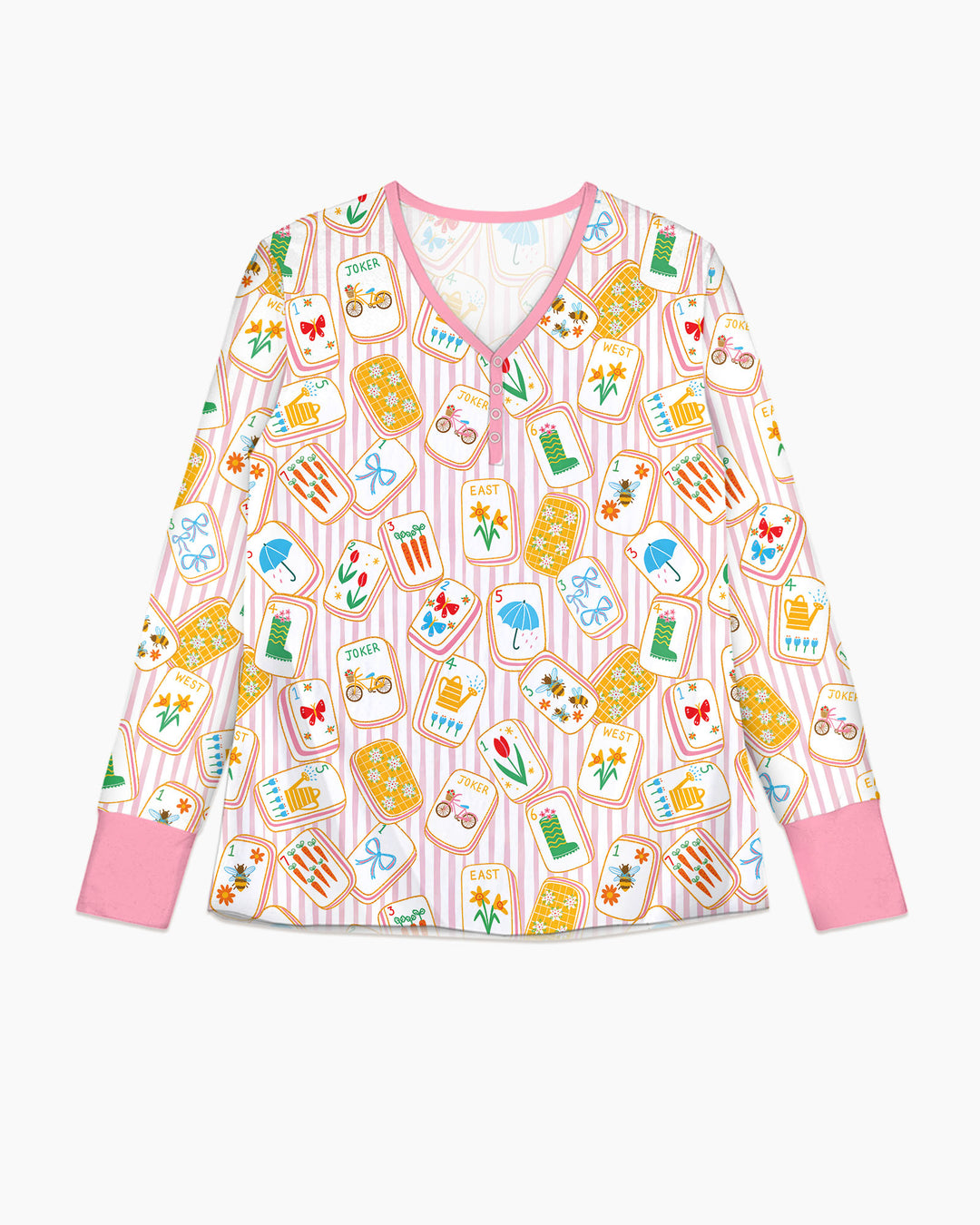 Mahjong Club Mommy & Me Matching Bamboo Women Pajama Set