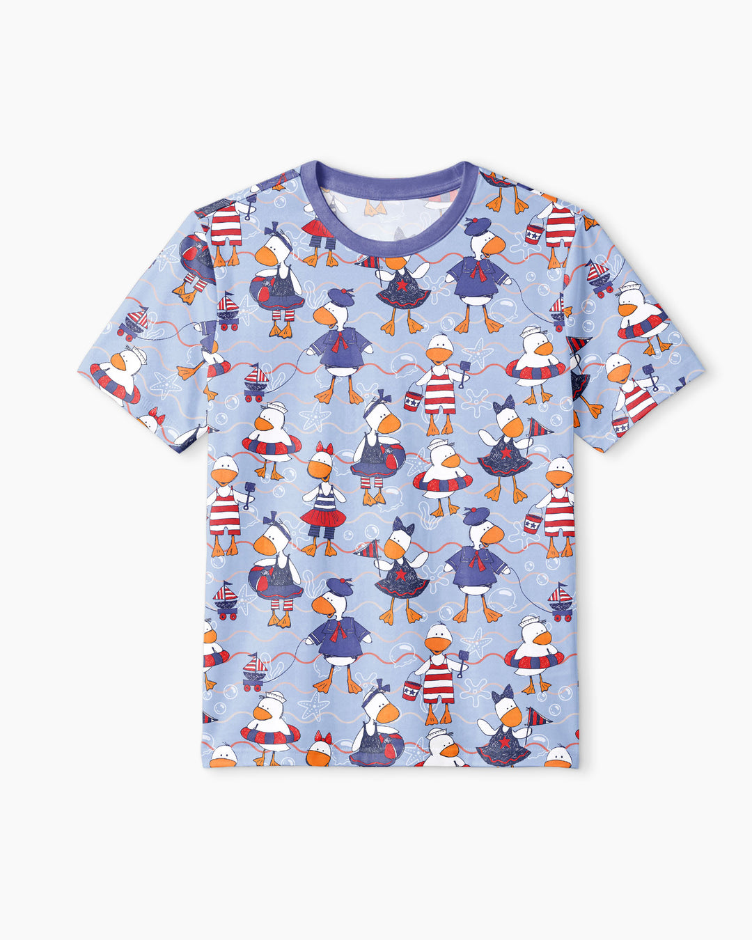 Freedom Floaties Family Matching Bamboo Men Short Sleeve Short Pajama Set