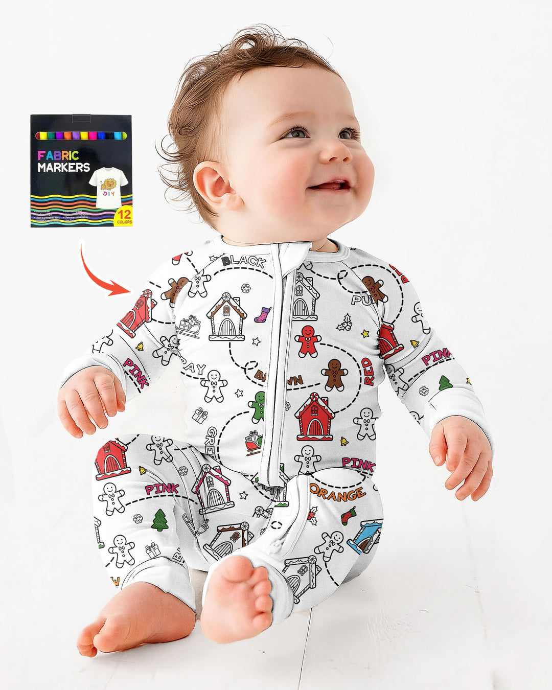 Colorable Matching Color Gingerbread Bamboo Convertible Zippy