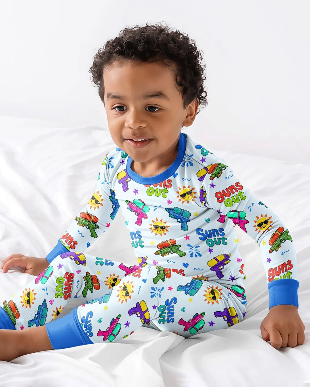 Sun Out Guns Out Bamboo Two Piece Long Sleeve Pajama Set
