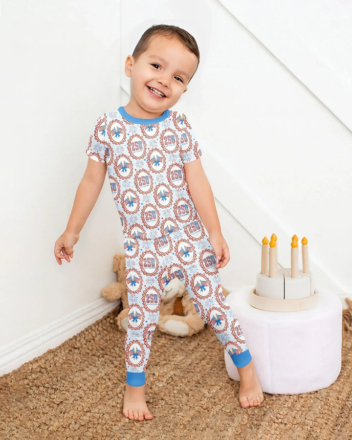Zweiteiliges, kurzärmliges Pyjama-Set mit Marienkäfern