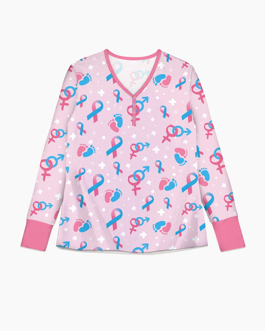Infertility Awareness Blue and Pink Bamboo Women Pajama Set