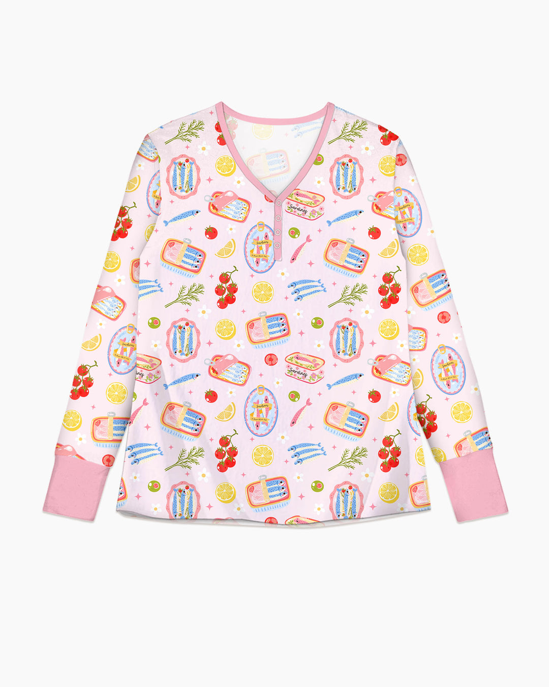 Plantilla de conjunto de pijama de mujer de bambú