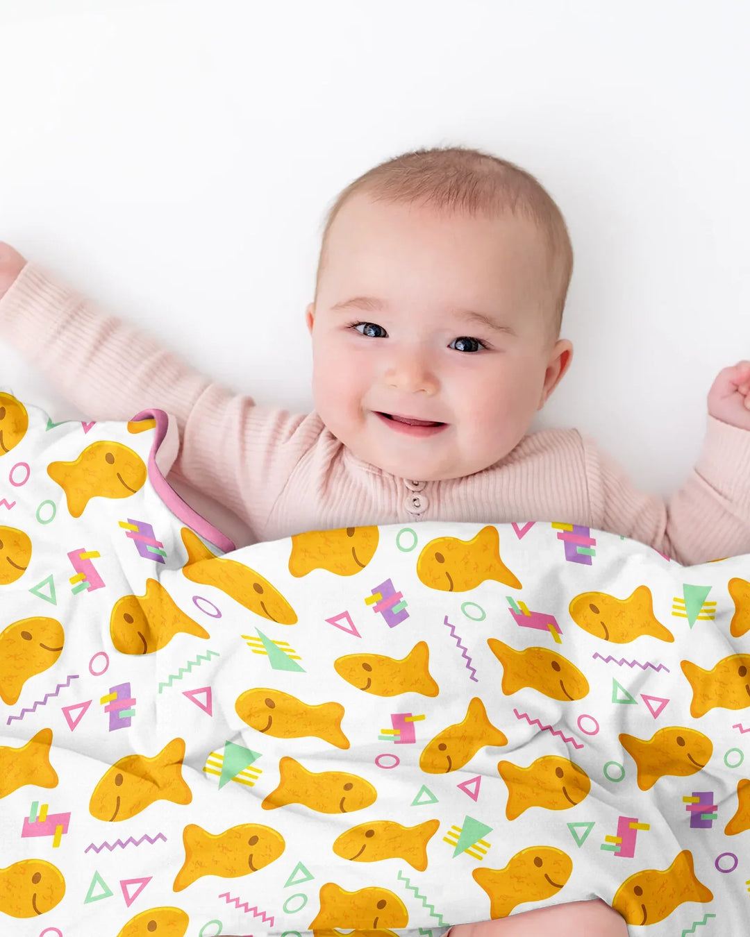 Cheesy Fishies Family Matching Bamboo Blanket