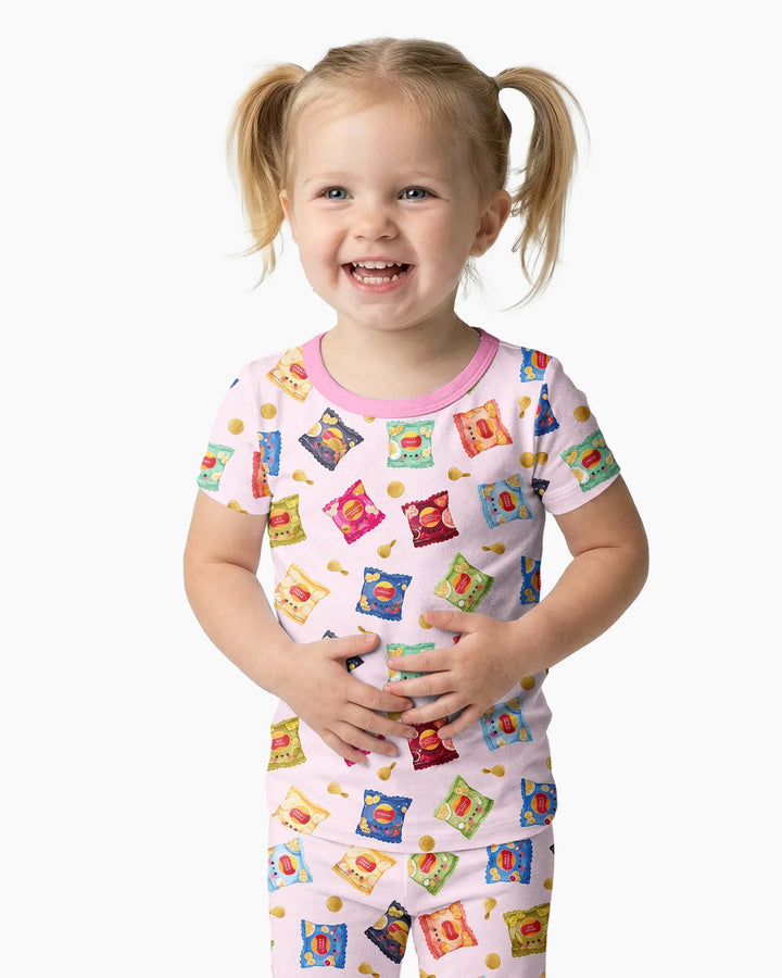 Potato Chips Bamboo Two Piece Short Sleeve Pajama Set