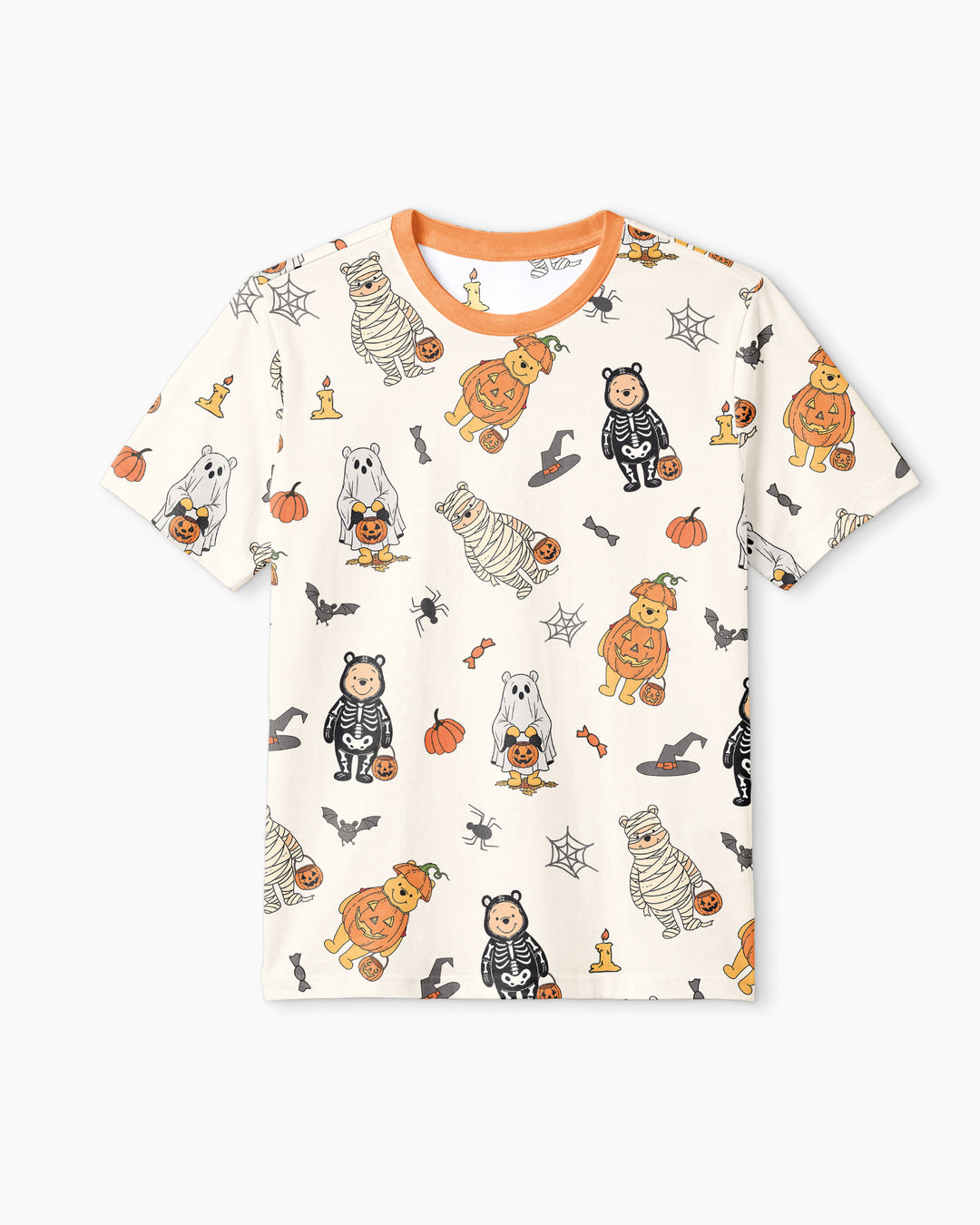Retro Trick Or Treat Bamboo Men Short Sleeve Short Pajama Set