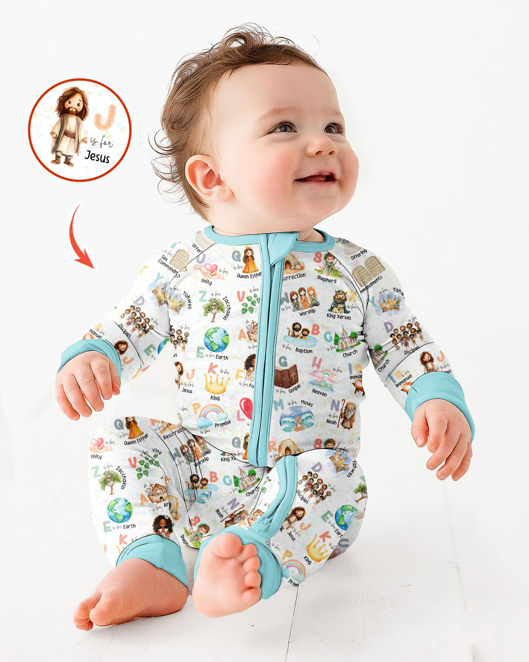 Gerippte Babykleidung mit individuellem Foto - Weich &amp; Skizzenhaft