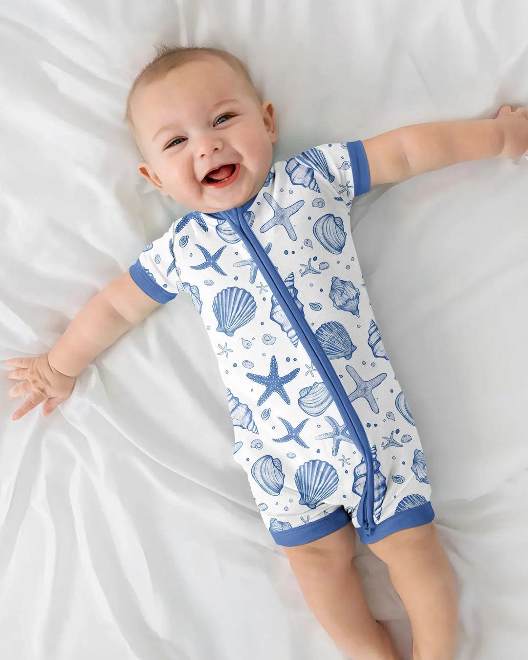 Coastal Charm Family Matching Bamboo Shorty Zippy