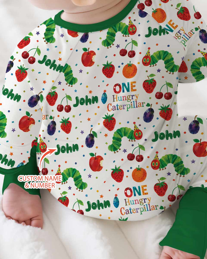 Custom Name And Age Hungry Caterpillar Bamboo Convertible Zippy