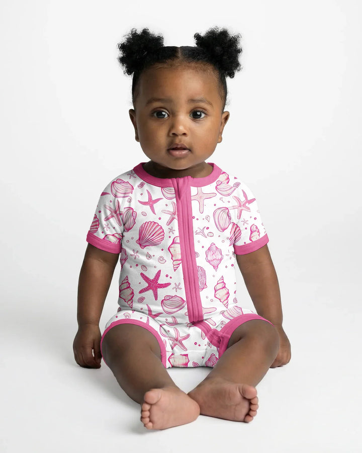 Coastal Charm Family Matching Bamboo Shorty Zippy