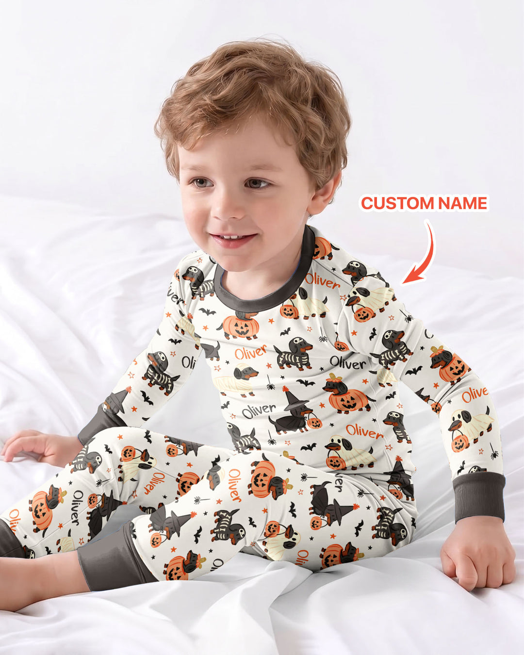 Conjunto de pijama de dos piezas de bambú con mangas largas, plantilla PERSONALIZADA