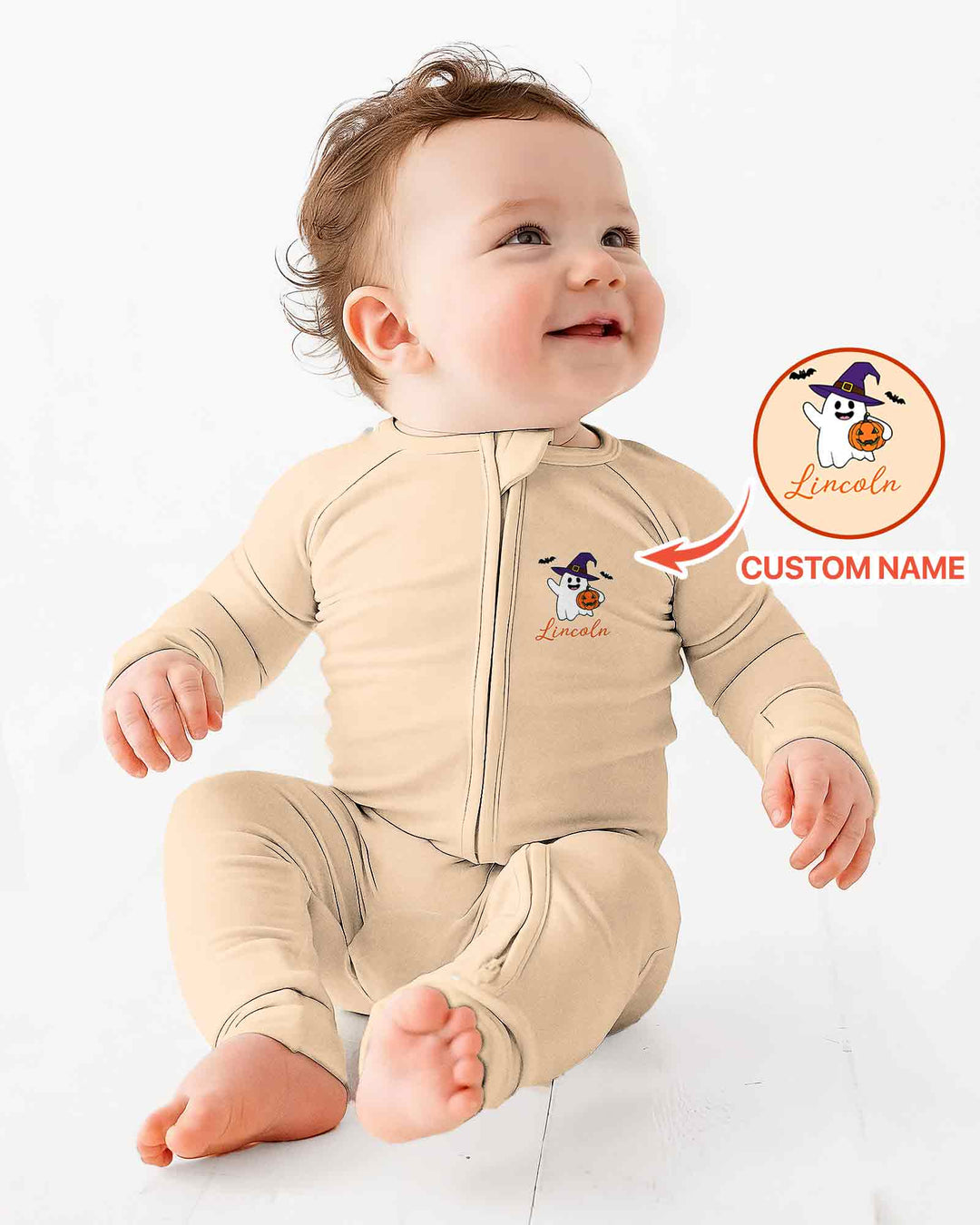 Personalized Spooky One Halloween First Birthday Bamboo Convertible Zippy
