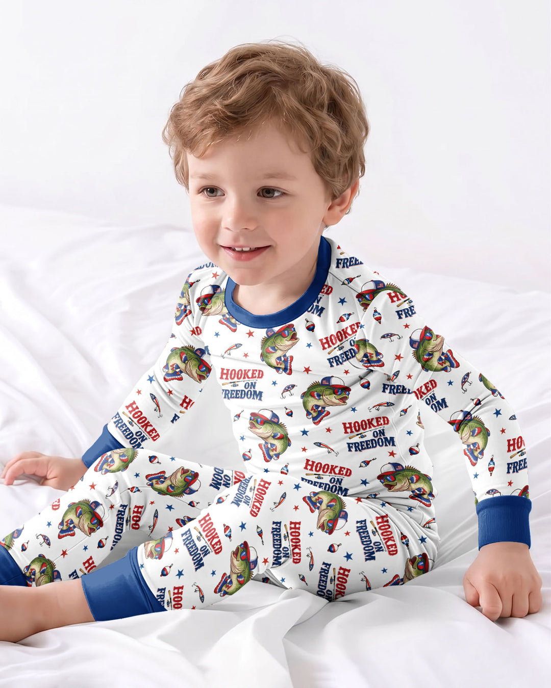 Hooked On Freedom Bamboo Two Piece Long Sleeve Pajama Set