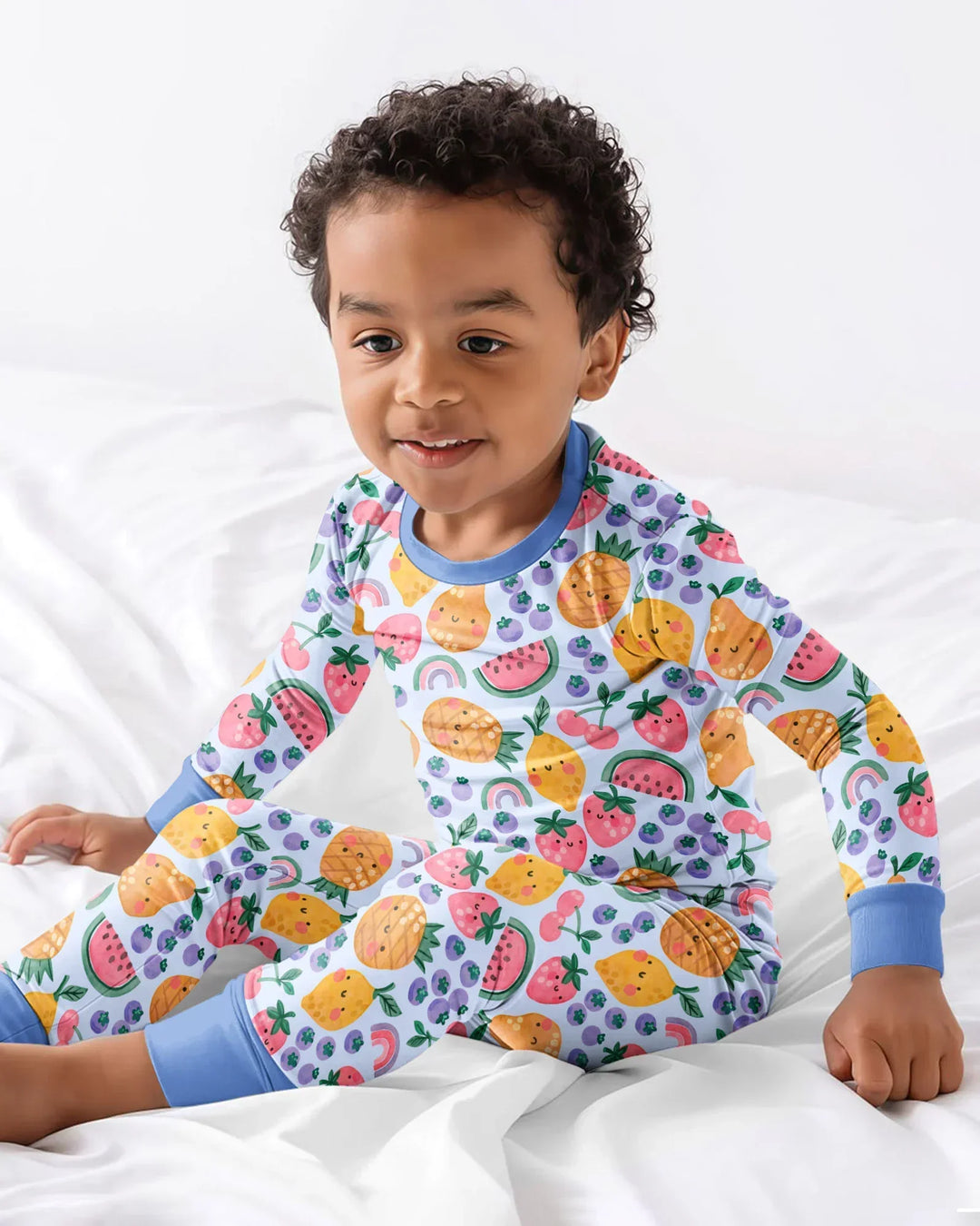 Conjunto de pijama de dos piezas de bambú de manga larga