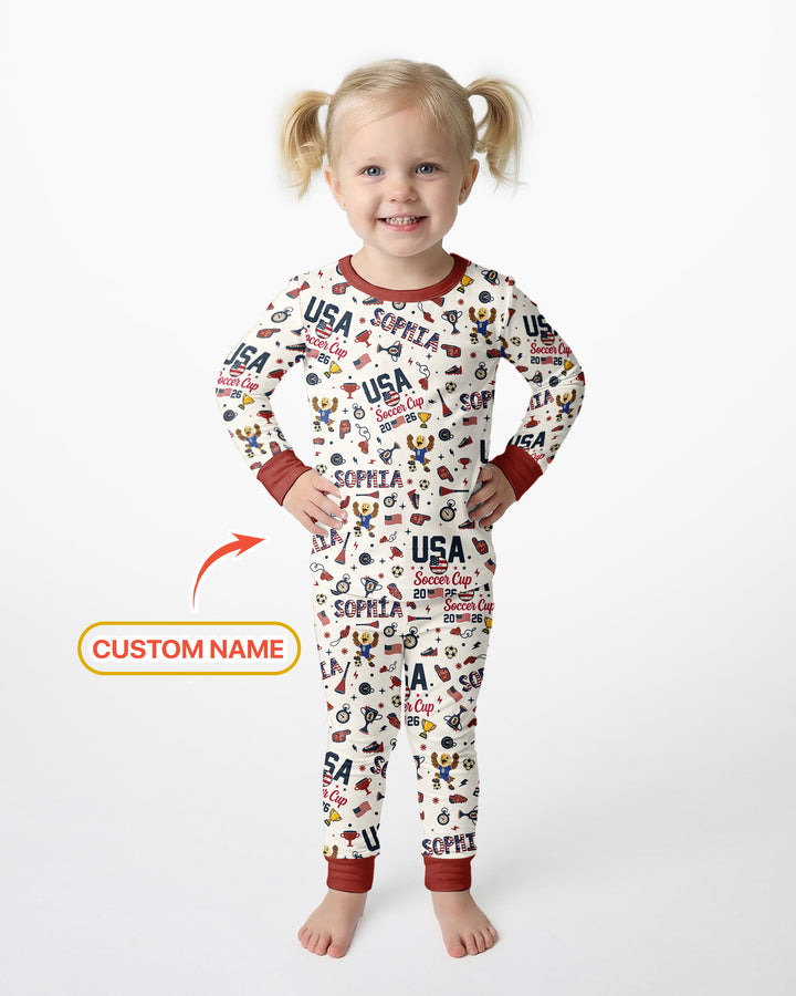 Conjunto de pijama de dos piezas de bambú con mangas largas, plantilla PERSONALIZADA