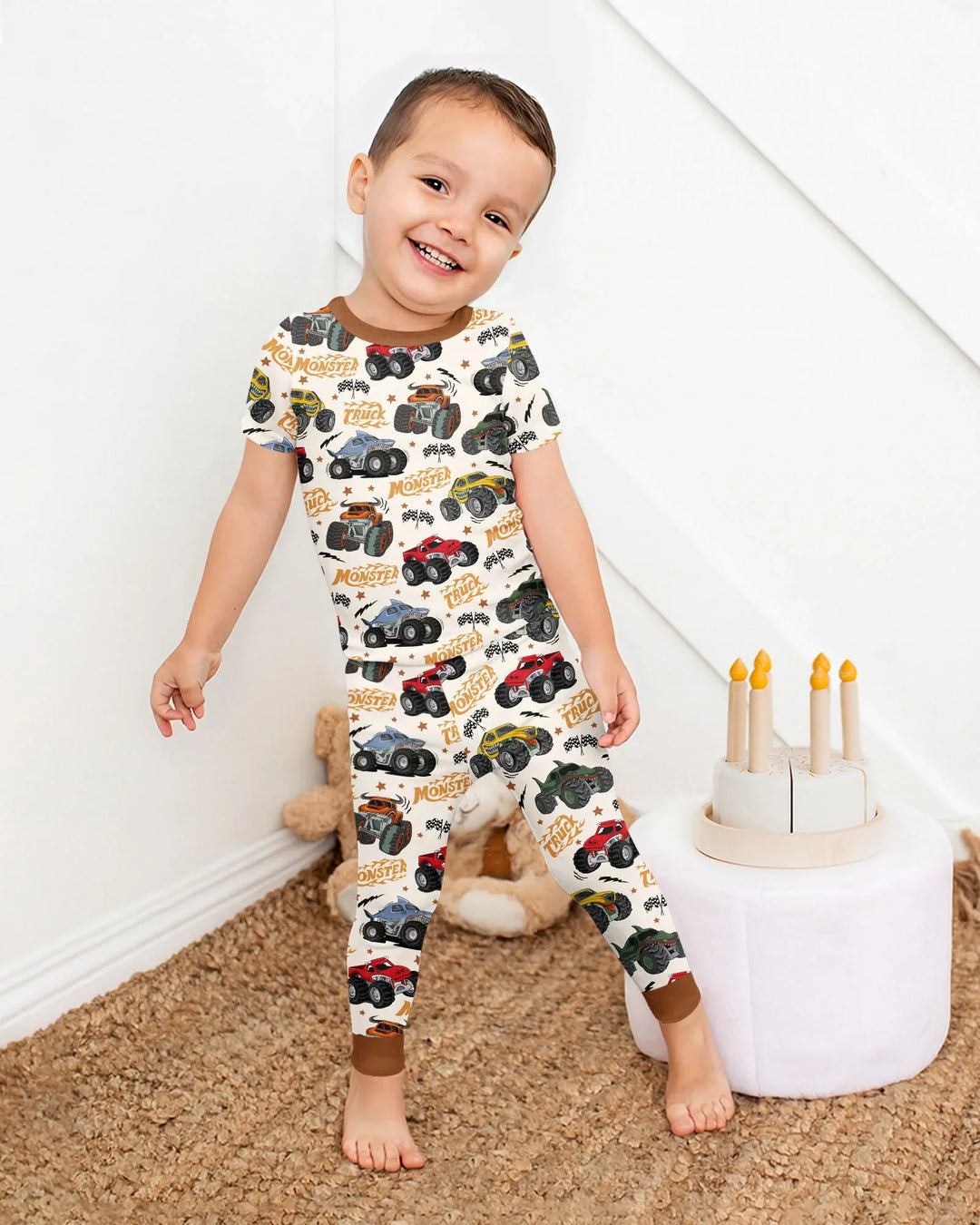 Zweiteiliges, kurzärmliges Pyjama-Set mit Marienkäfern