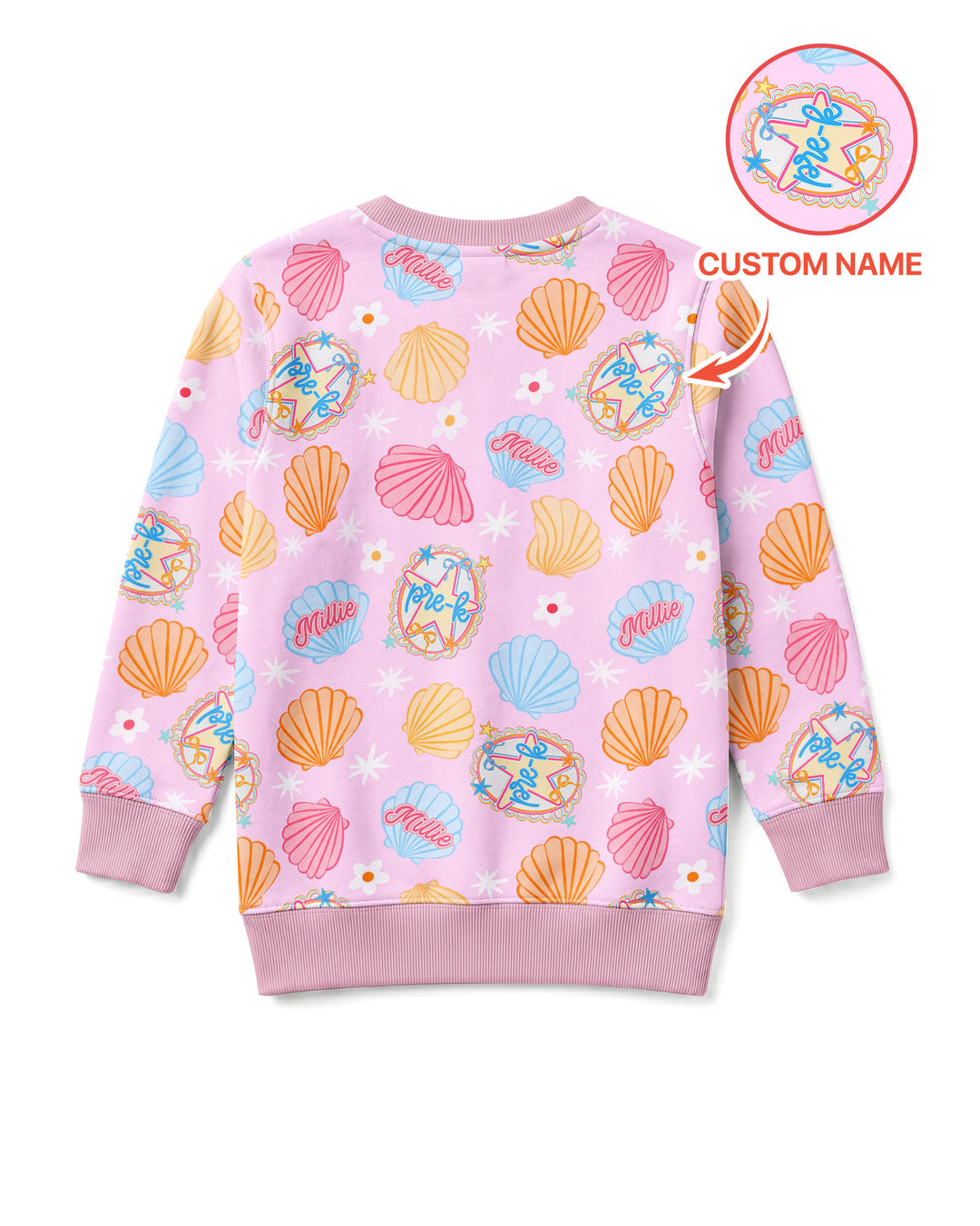 Sudadera de cuello redondo de bambú con plantilla personalizada