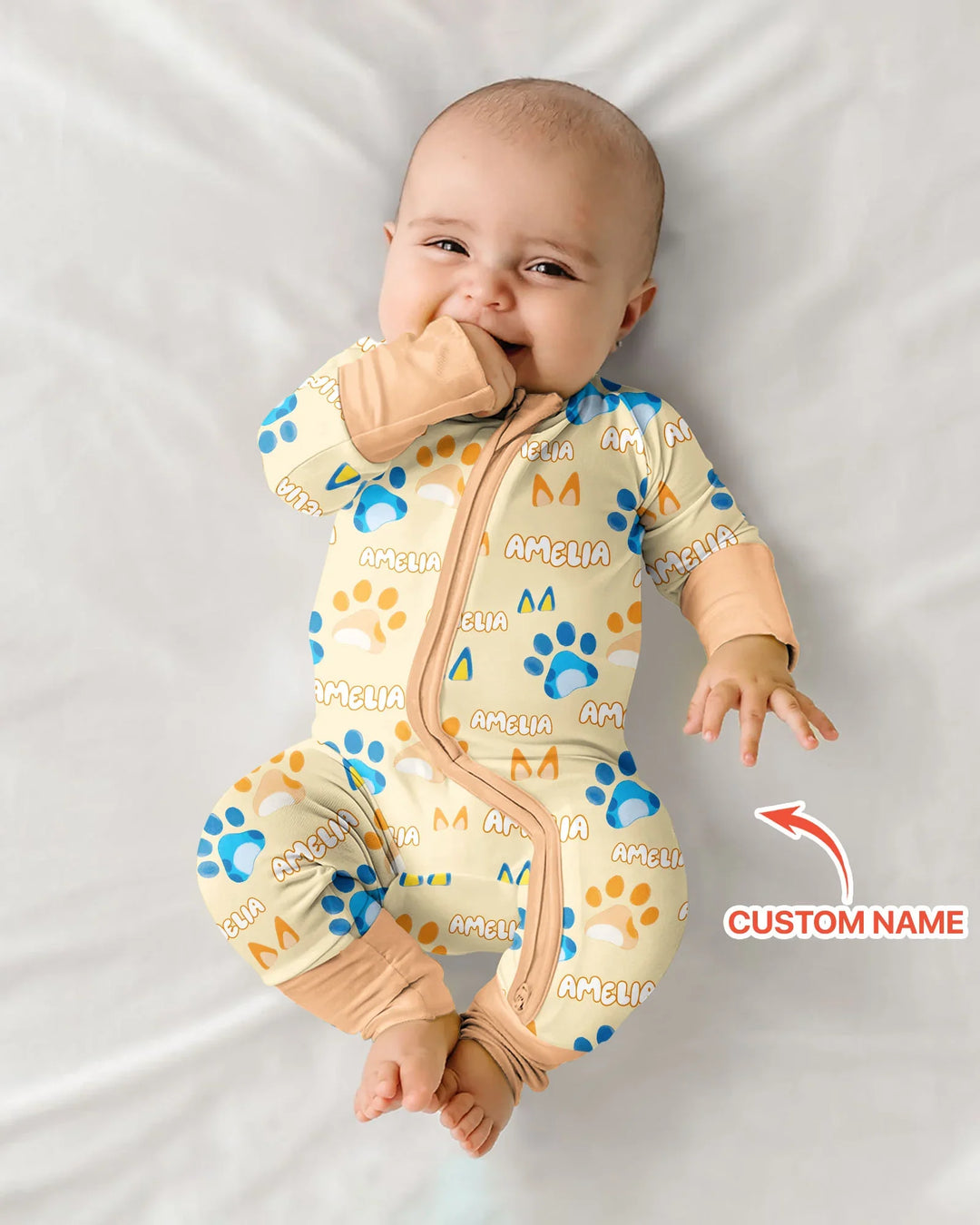 Gerippte Babykleidung mit individuellem Foto - Weich &amp; Skizzenhaft