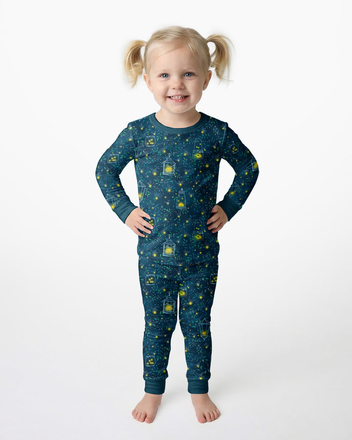 Firefly Lantern Night Bamboo Two Piece Long Sleeve Pajama Set