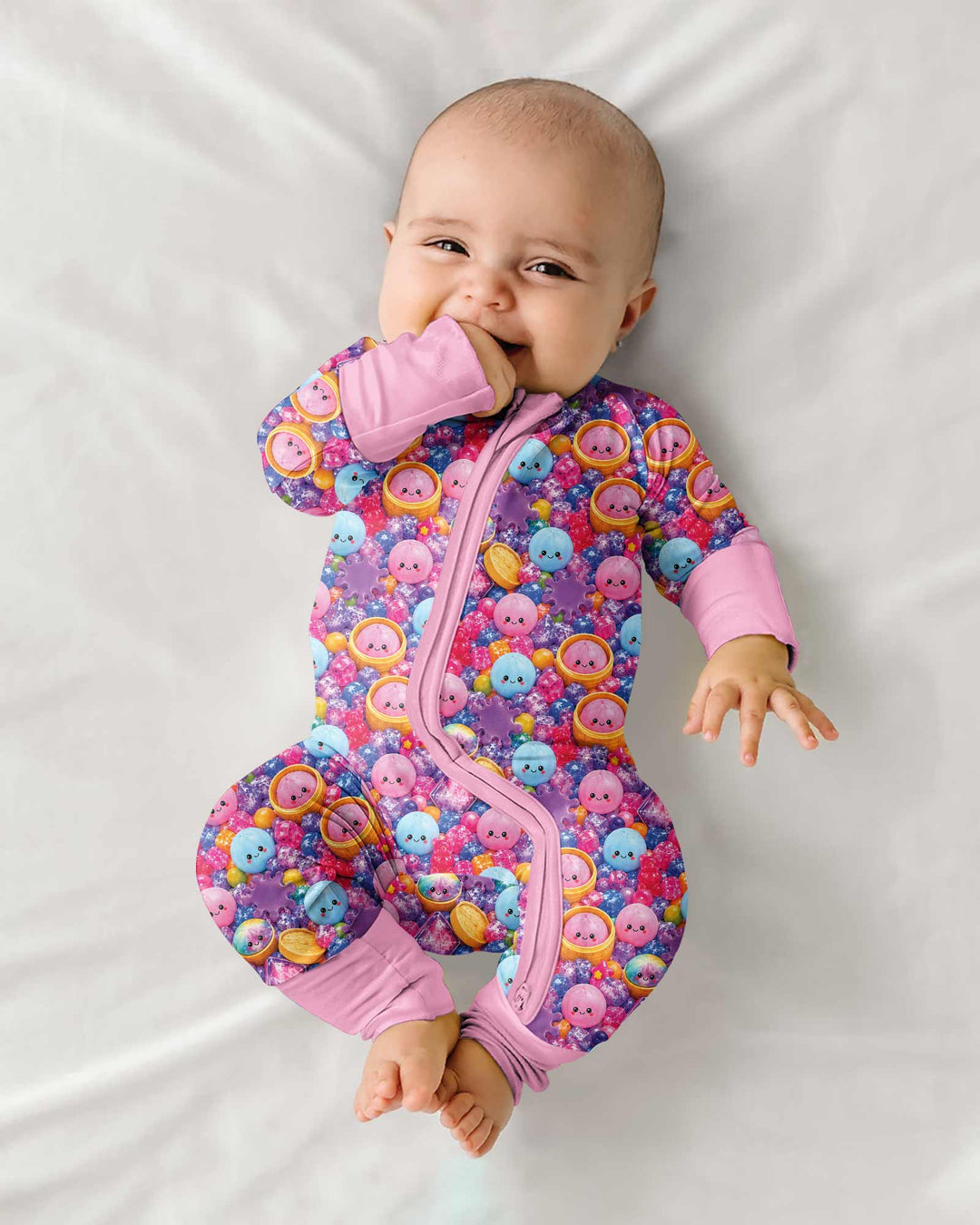 Rainbow Glitter Dumplings Bamboo Convertible Zippy