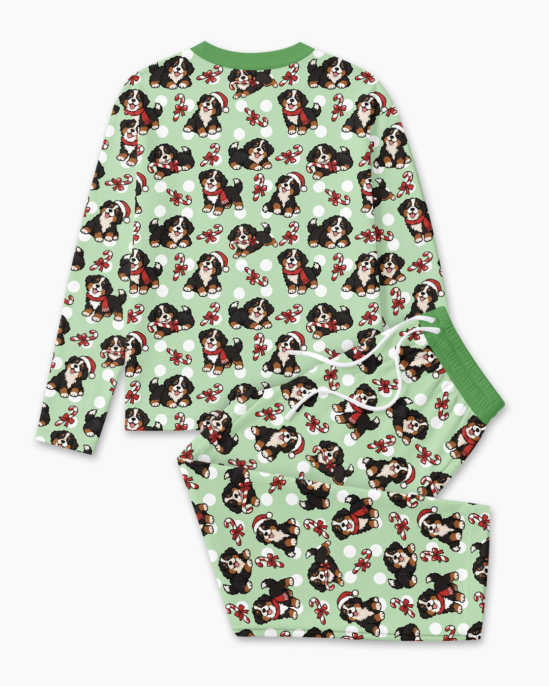 Holiday Bernese Mountain Christmas Dog Bamboo Men's Pajama Set