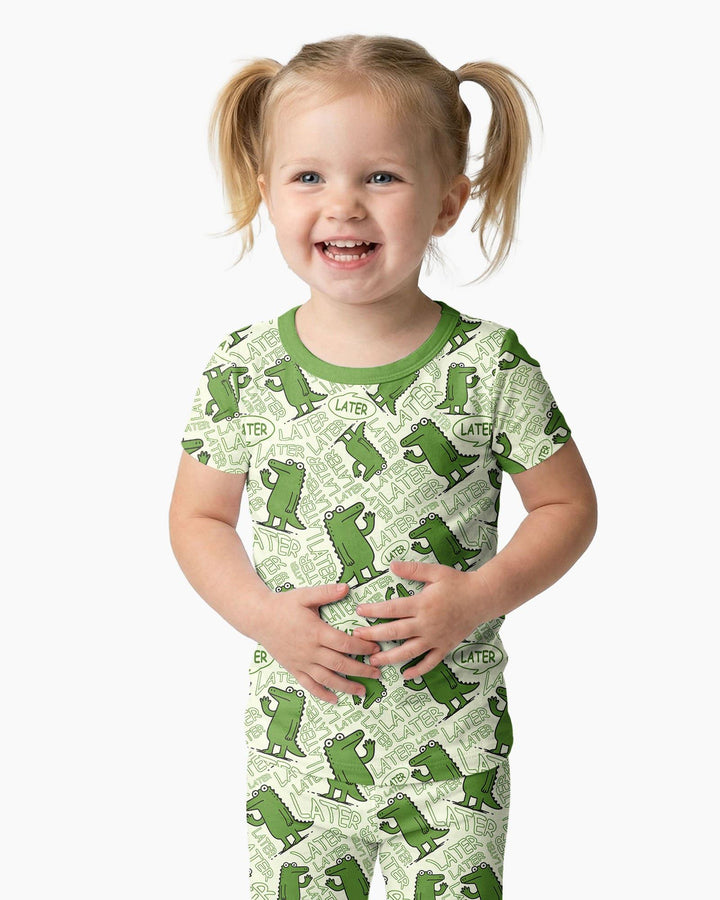 Zweiteiliges, kurzärmliges Pyjama-Set mit Marienkäfern