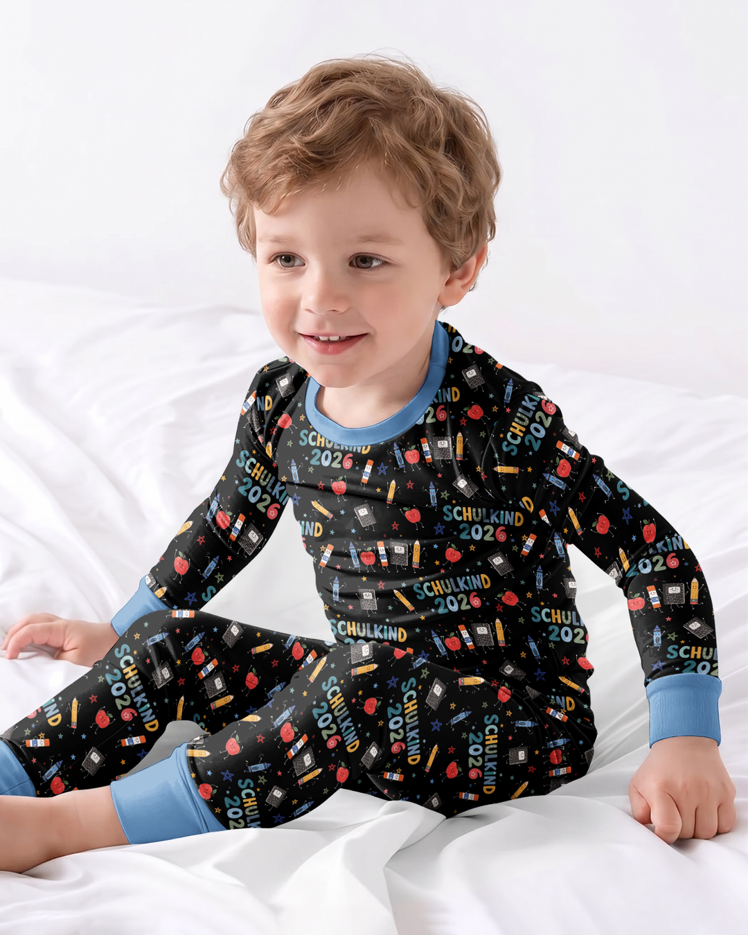 Conjunto de pijama de dos piezas de bambú de manga larga