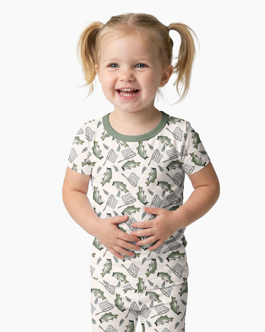 Bass Buddies Bamboo Two Piece Short Sleeve Pajama Set