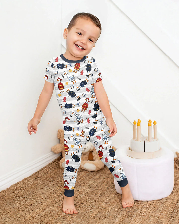 Zweiteiliges, kurzärmliges Pyjama-Set mit Marienkäfern