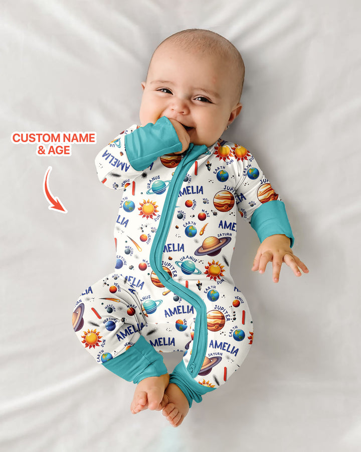 Personalized Birthday Solar System Bamboo Convertible Zippy