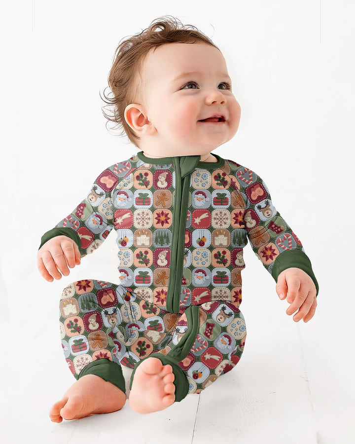 Christmas Felt Patchwork Bamboo Convertible Zippy