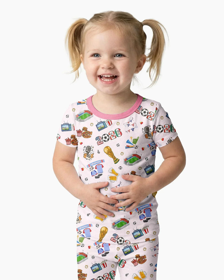 Soñando con el conjunto de pijama de dos piezas de manga corta de bambú The Cup