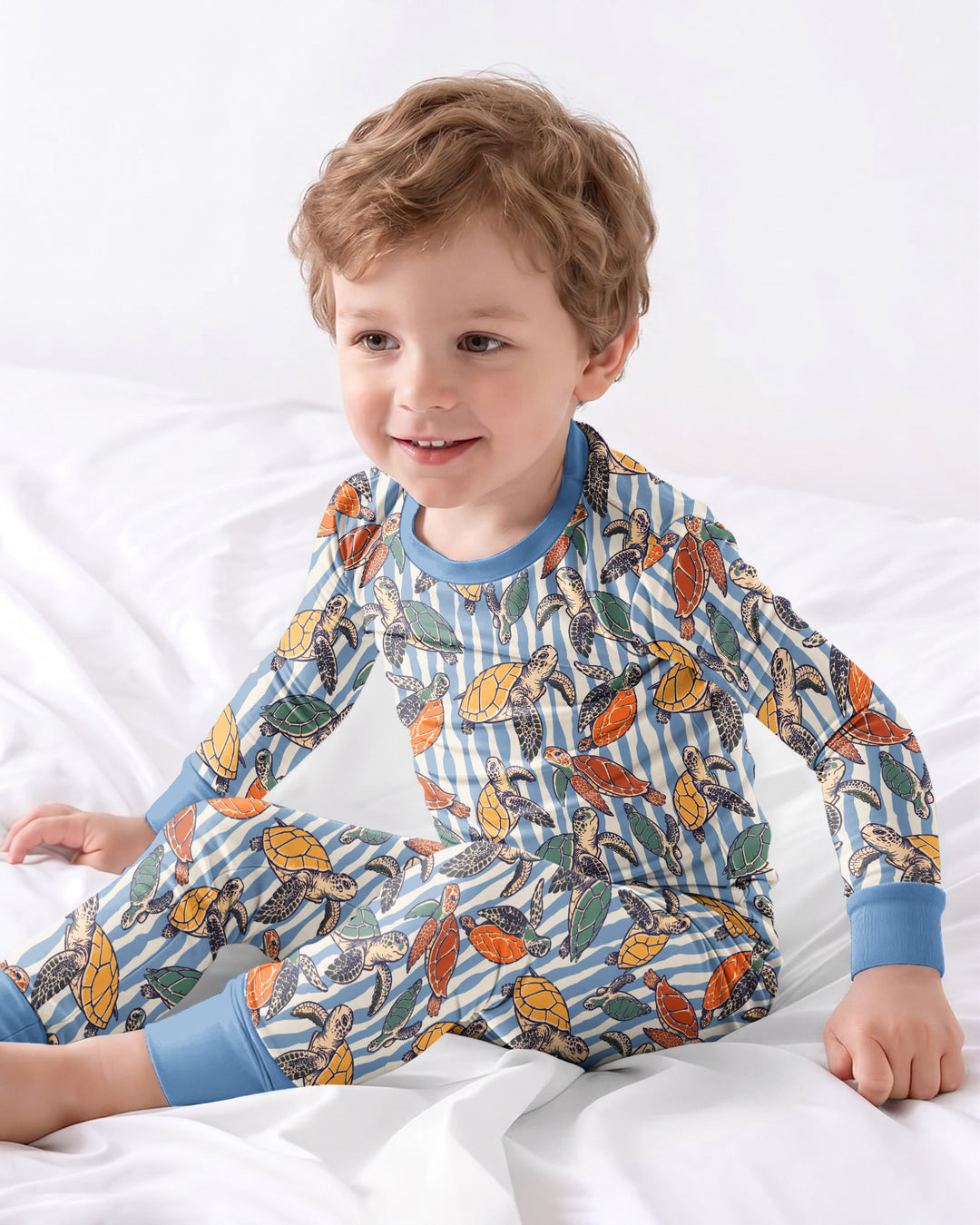 Conjunto de pijama de dos piezas de bambú de manga larga