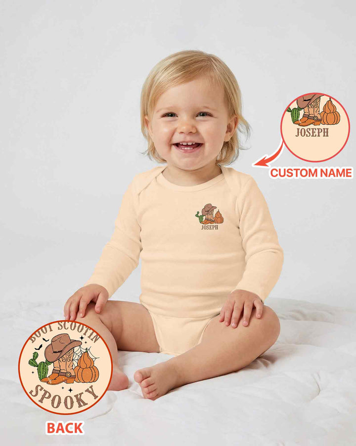 Personalized Spooky Cowboy Cowgirl Bamboo Bodysuit