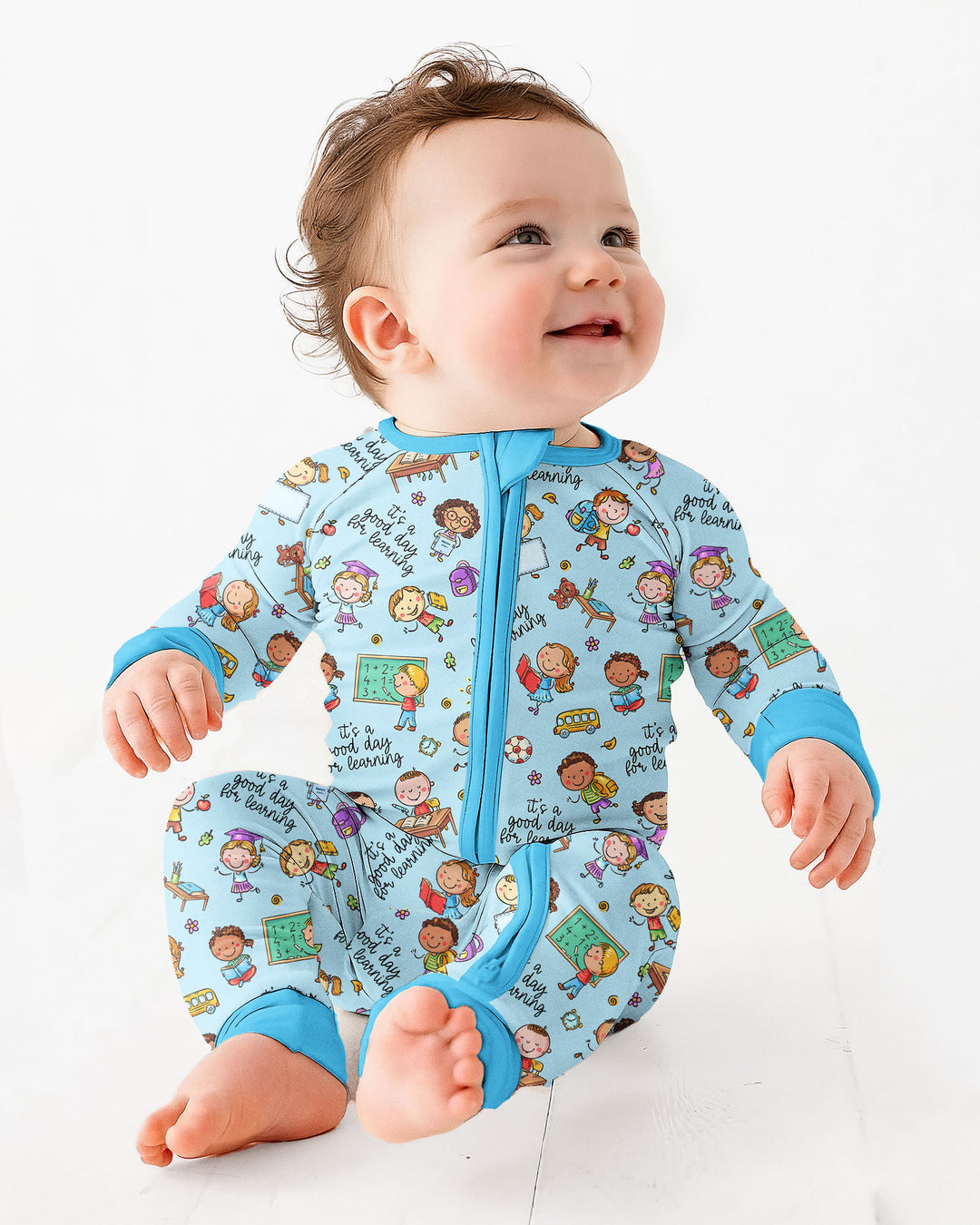Gerippte Babykleidung mit individuellem Foto - Weich &amp; Skizzenhaft